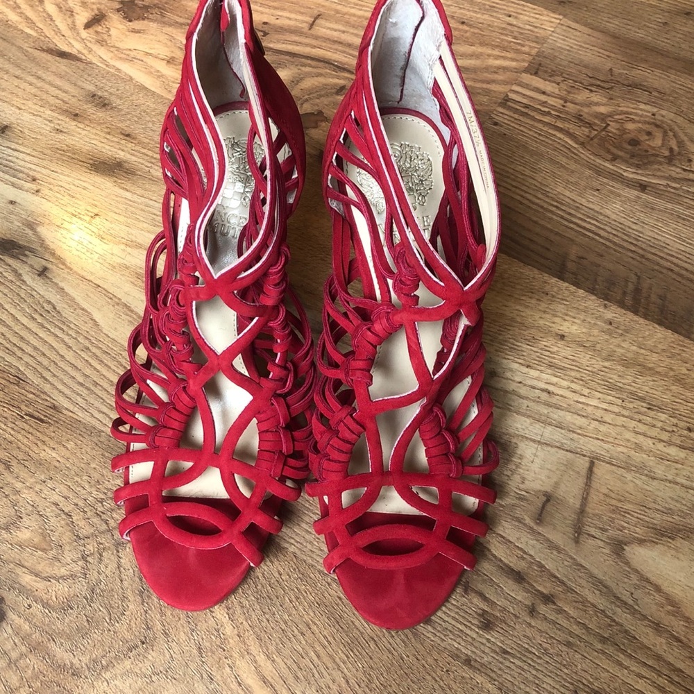 Vince Camuto Open Toe Red High Heels